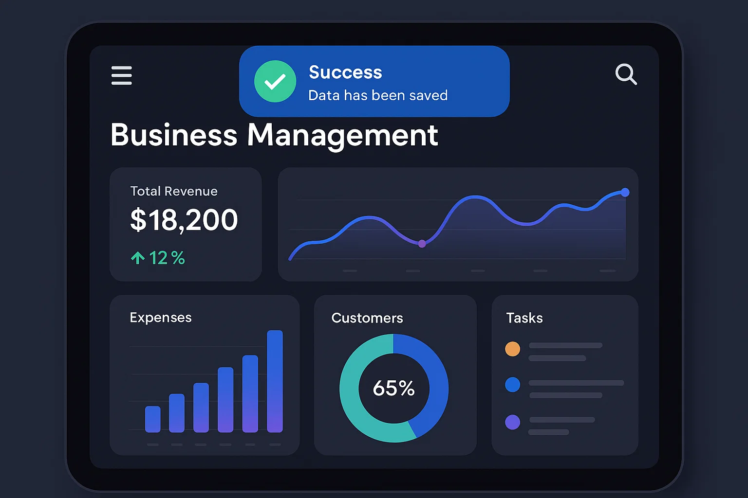 Schermate app, push, pagamenti