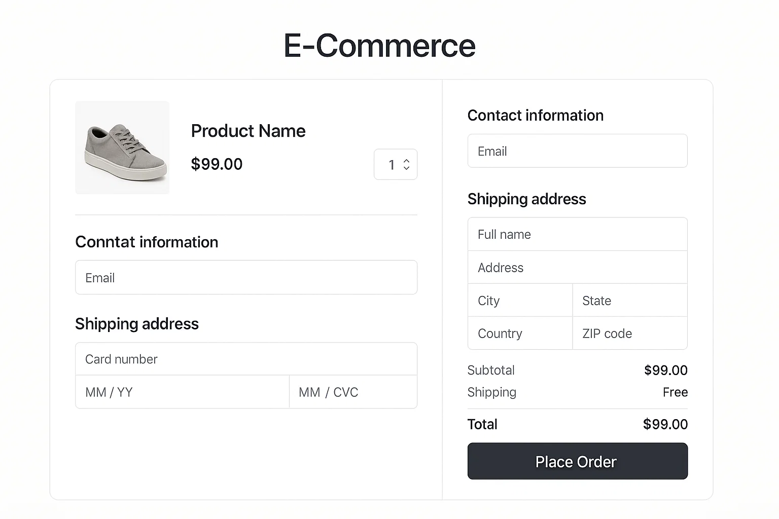 E-commerce semplice e veloce