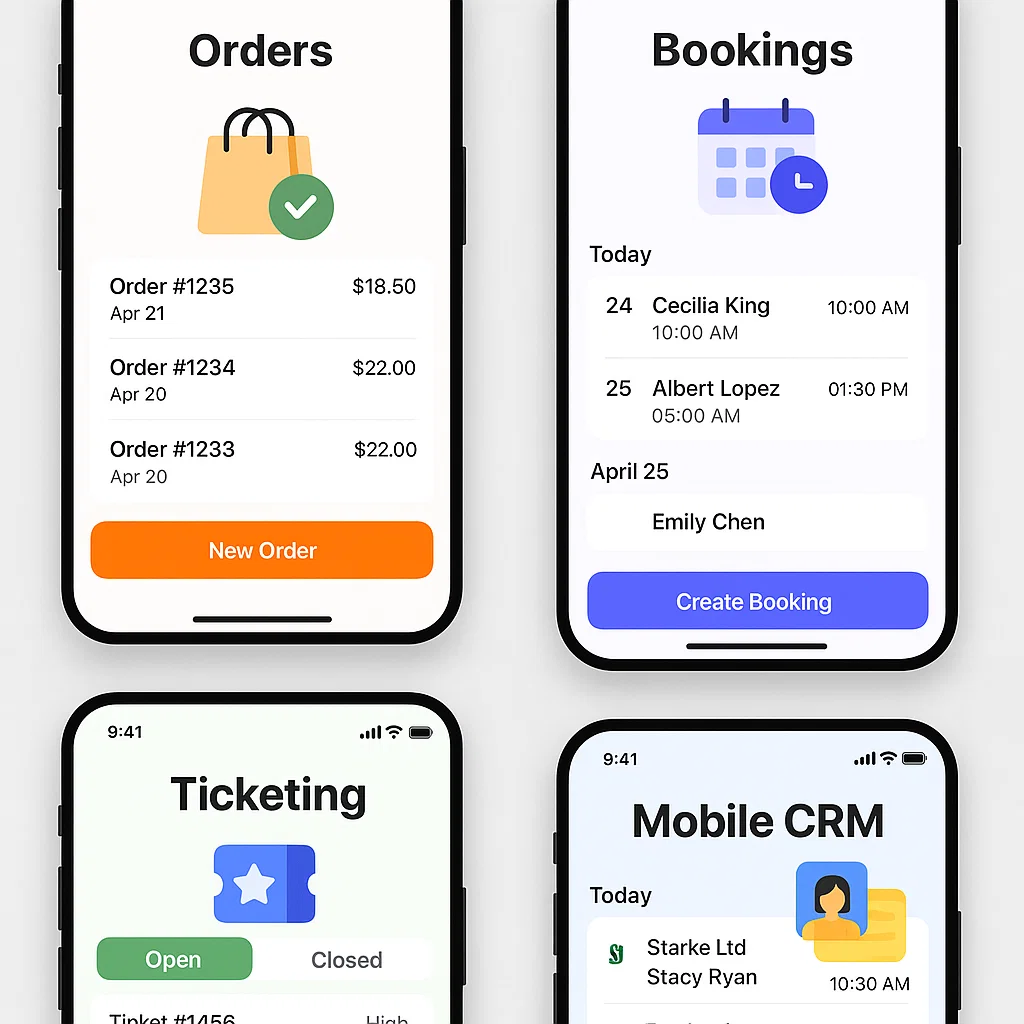 Mockup di applicazione su smartphone